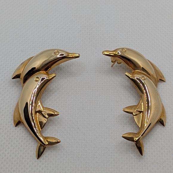Jewelry - Gold Dolphin Earrings